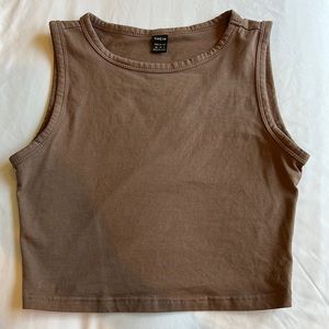 Shein brown crop top